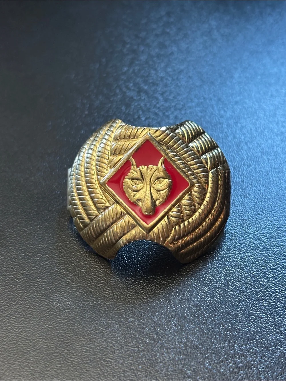 CUB SCOUT WOLF RANK NECKERCHIEF SLIDE